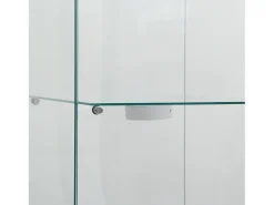 Vitrina de cristal - 3 estantes - Con LED, luz y cerradura, color blanco