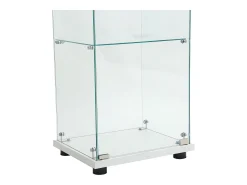 Vitrina de cristal - 3 estantes - Con LED, luz y cerradura, color blanco