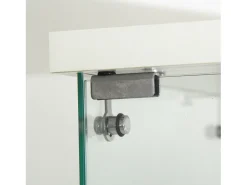 Vitrina de cristal - mueble expositor para colecciones con iluminación LED - 1 puerta y 4 estantes - vitrina para figuras