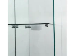 Vitrina de cristal con 4 estantes, vitrina de 2 puertas con luz y cerradura, color negro