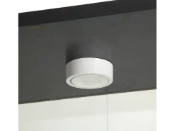 Vitrina de cristal con soporte, LED, 2 puertas con cerradura, 4 compartimentos, para colecciones y decoración