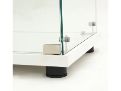Vitrina de cristal de doble pared, 40*86*36,5 cm, con cerradura antirrobo e iluminación LED, color blanco