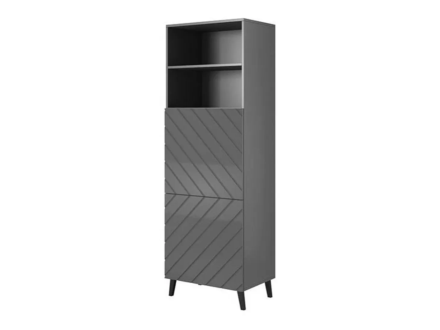 Vitrina de diseño gris 60 cm Yaka