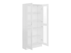 Vitrina de madera contrachapada blanco 82,5x30,5x185 cm