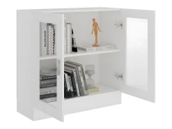 Vitrina de madera contrachapada blanco 82,5x30,5x80 cm