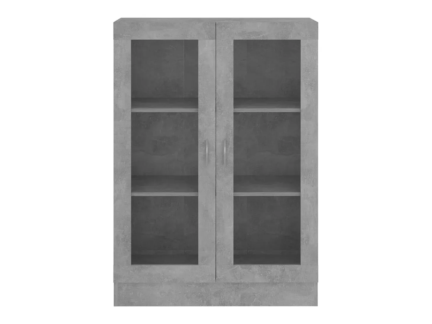 Vitrina de madera contrachapada gris hormigón 82,5x30,5x115 cm