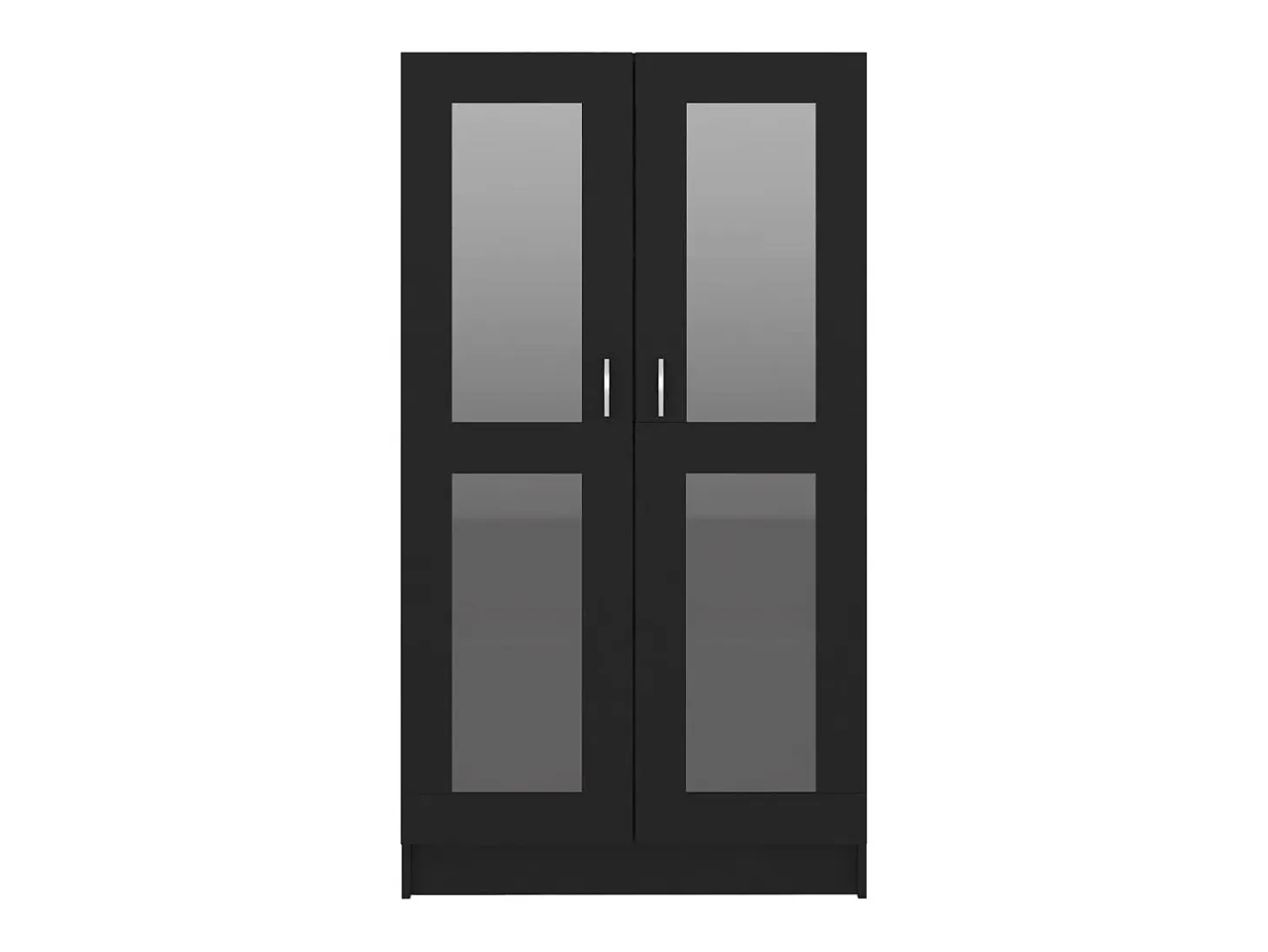 Vitrina de madera contrachapada negro 82,5x30,5x150 cm