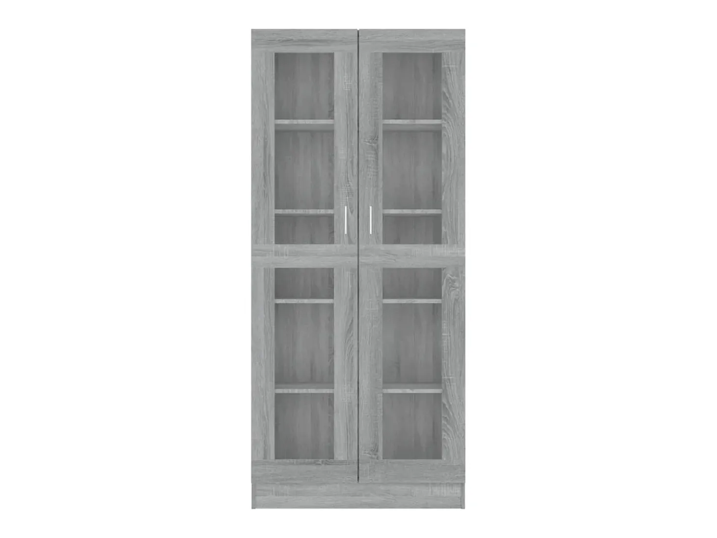 Vitrina de madera contrachapada gris sonoma 82,5x30,5x185,5 cm