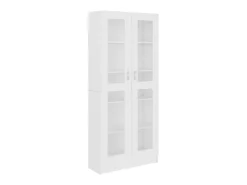 Vitrina de madera contrachapada blanco 82,5x30,5x185,5 cm ES205548
