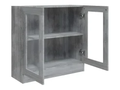 Vitrina de madera contrachapada gris sonoma 82,5x30,5x80 cm