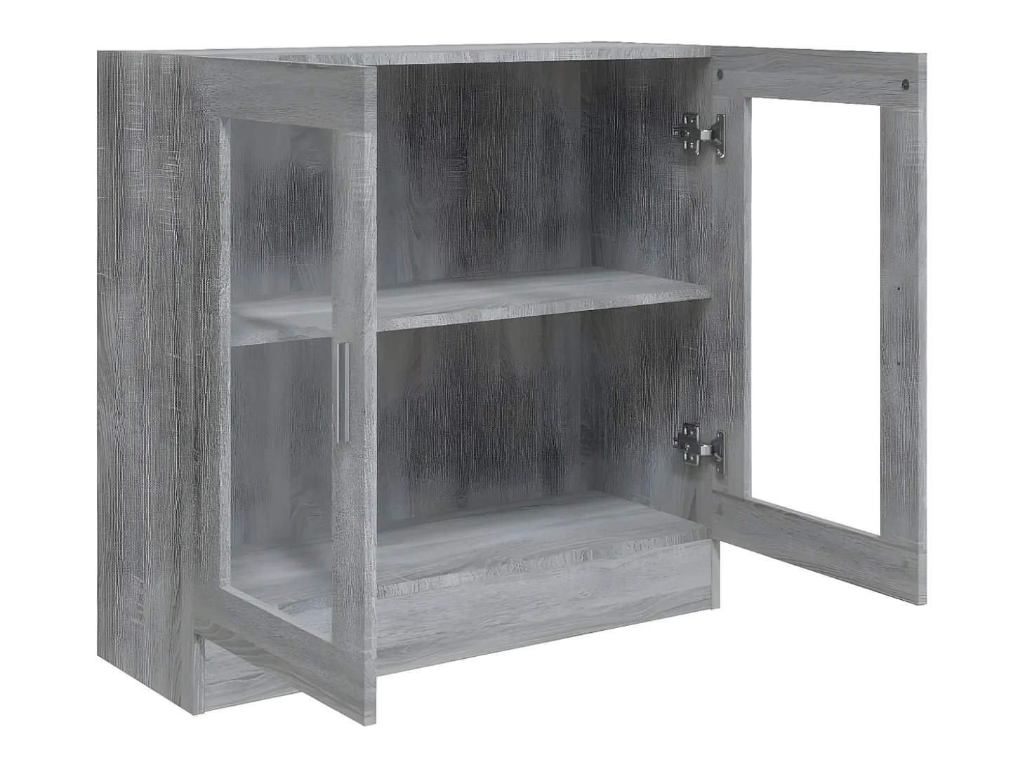 Vitrina de madera contrachapada gris sonoma 82,5x30,5x80 cm