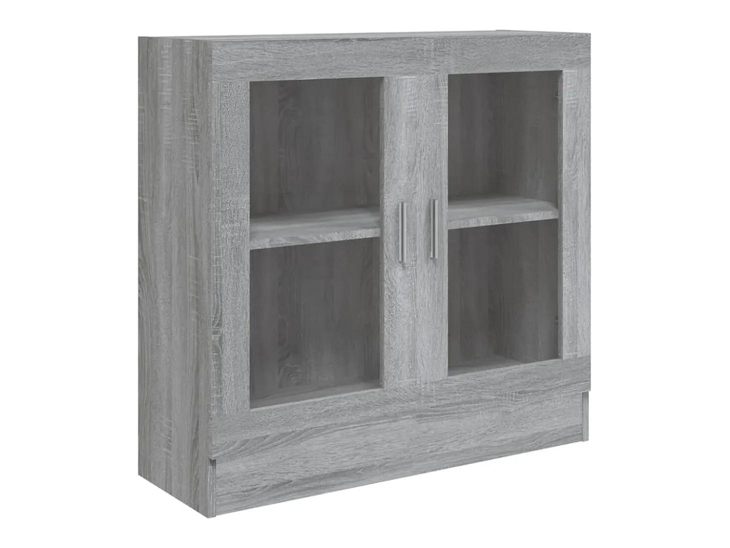 Vitrina de madera contrachapada gris sonoma 82,5x30,5x80 cm