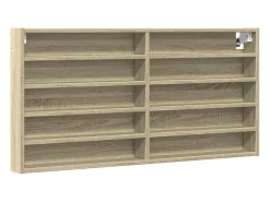 Vitrina de madera de ingeniería roble Sonoma 100x8,5x50 cm ES957024