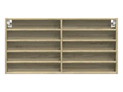 Vitrina de madera de ingeniería roble Sonoma 100x8,5x50 cm ES957024