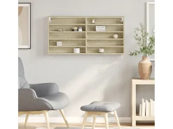 Vitrina de madera de ingeniería roble Sonoma 100x8,5x50 cm ES957024