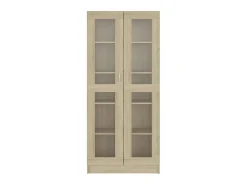 Vitrina de madera de ingeniería roble Sonoma 82,5x30,5x185 cm