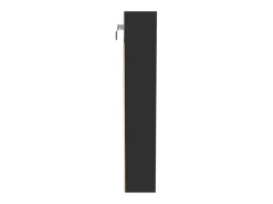Vitrina de madera de ingeniería negra 100x8,5x50 cm ES144289
