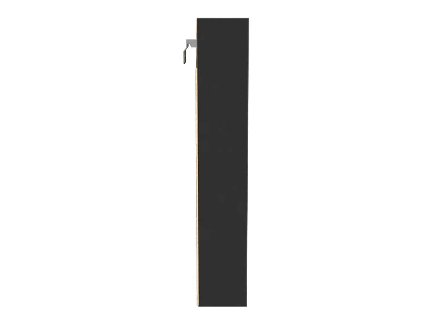 Vitrina de madera de ingeniería negra 100x8,5x50 cm ES144289
