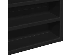 Vitrina de madera de ingeniería negra 60x8,5x58 cm