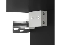 Vitrina de madera de ingeniería negra 60x8,5x58 cm