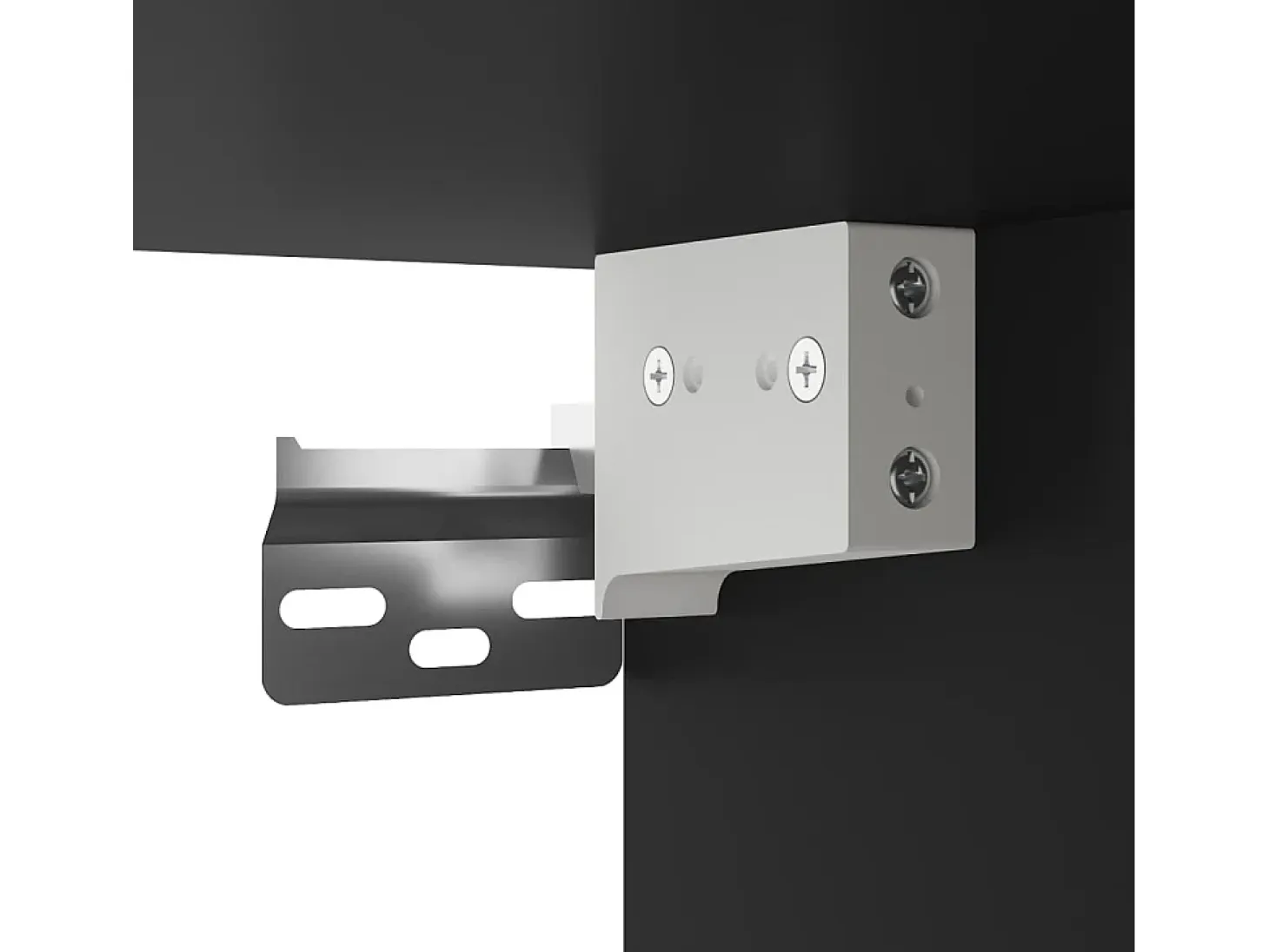 Vitrina de madera de ingeniería negra 60x8,5x58 cm