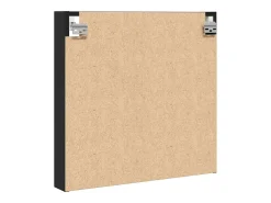 Vitrina de madera de ingeniería negra 60x8,5x58 cm
