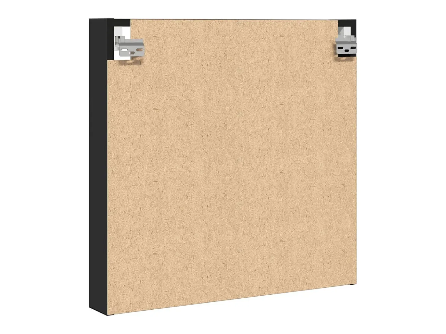 Vitrina de madera de ingeniería negra 60x8,5x58 cm