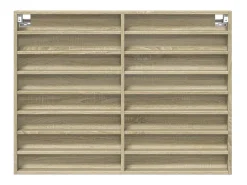 Vitrina de madera de ingeniería roble Sonoma 100x8,5x75 cm