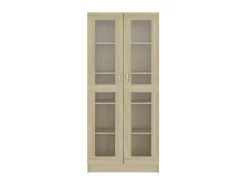 Vitrina de madera de ingeniería roble Sonoma 82,5x30,5x185,5 cm ES141498