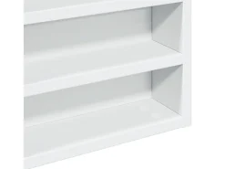 Vitrina de madera ingeniería blanca 60x8,5x58 cm