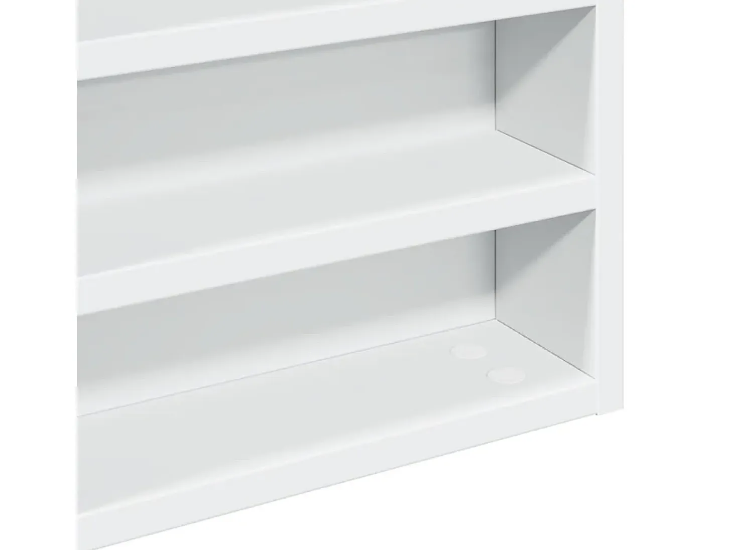 Vitrina de madera ingeniería blanca 60x8,5x58 cm