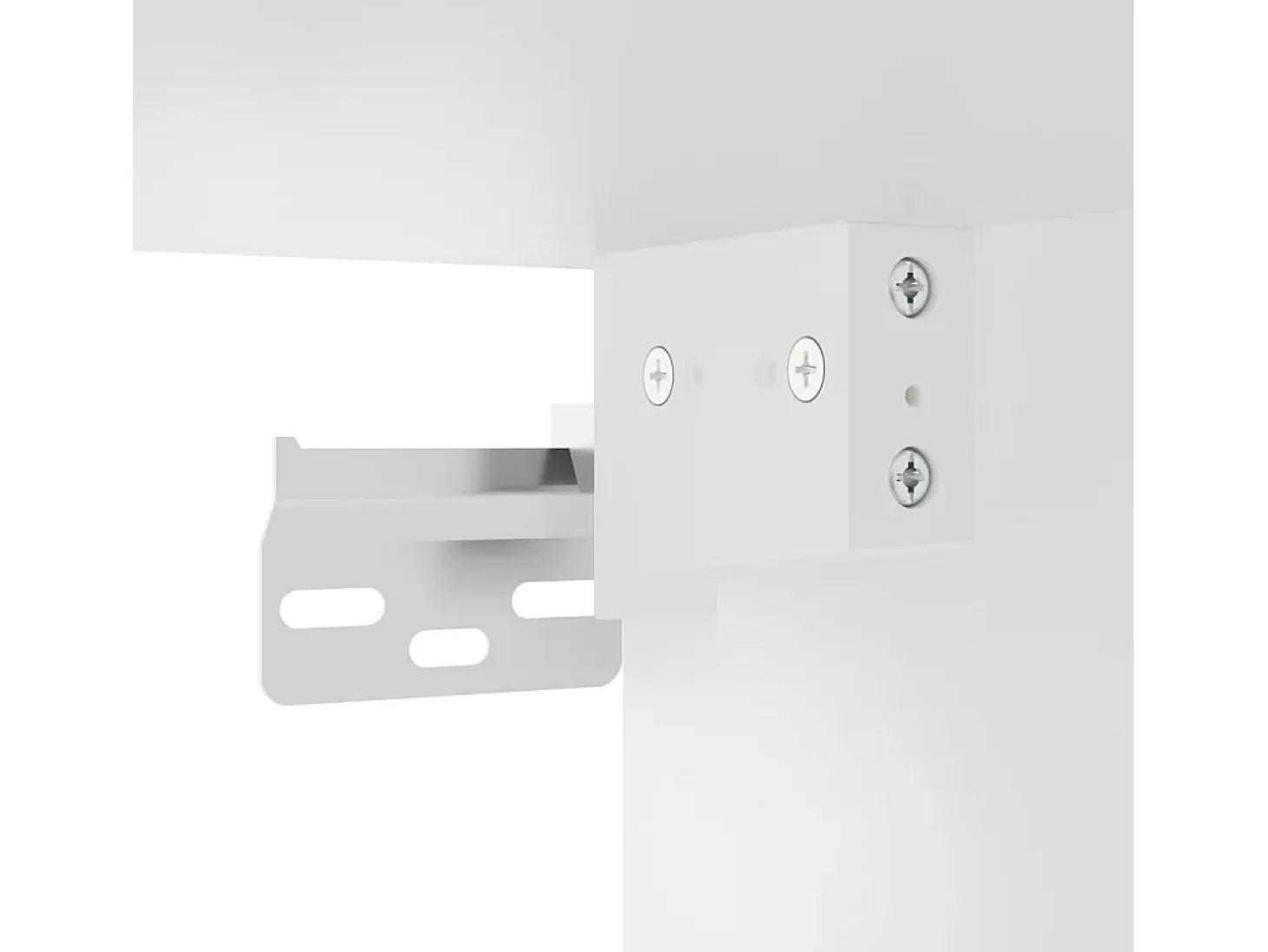Vitrina de madera ingeniería blanca 60x8,5x58 cm