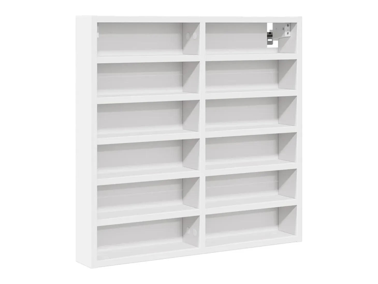 Vitrina de madera ingeniería blanca 60x8,5x58 cm