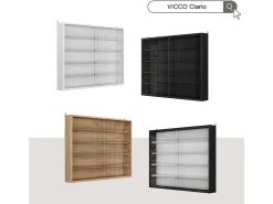 Vitrina de pared blanco/negro 80x10x60 showla