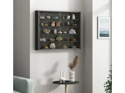 Vitrina de pared negro 80x10x60 showla