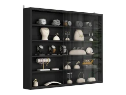 Vitrina de pared negro 80x10x60 showla