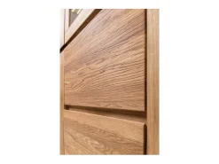 Vitrina de roble macizo y cristal Velida 150 cm