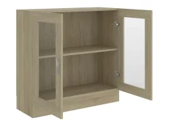 Vitrina de roble Sonoma de 82,5 x 30,5 x 80 cm, madera de ingeniería