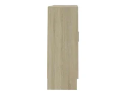 Vitrina de roble Sonoma de 82,5 x 30,5 x 80 cm, madera de ingeniería
