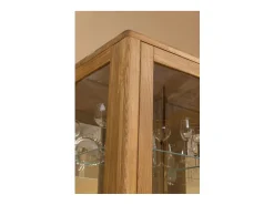 Vitrina Eliza de 3 puertas de roble macizo 145 cm