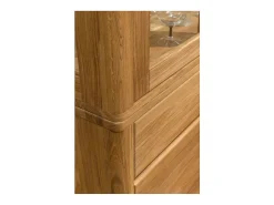 Vitrina Eliza de 3 puertas de roble macizo 145 cm