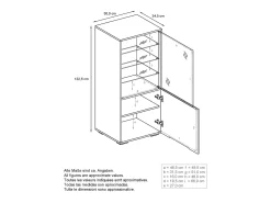 Vitrina Granada, Armario Vitrina Made in Germany con Puerta de Cristal e Inserto de Cristal, blanco mate/gris arena de alto brillo (50 x 122,5 x 34,5 cm)