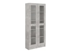 Vitrina gris hormigón 82,5x30,5x185,5 cm Madera de ingeniería
