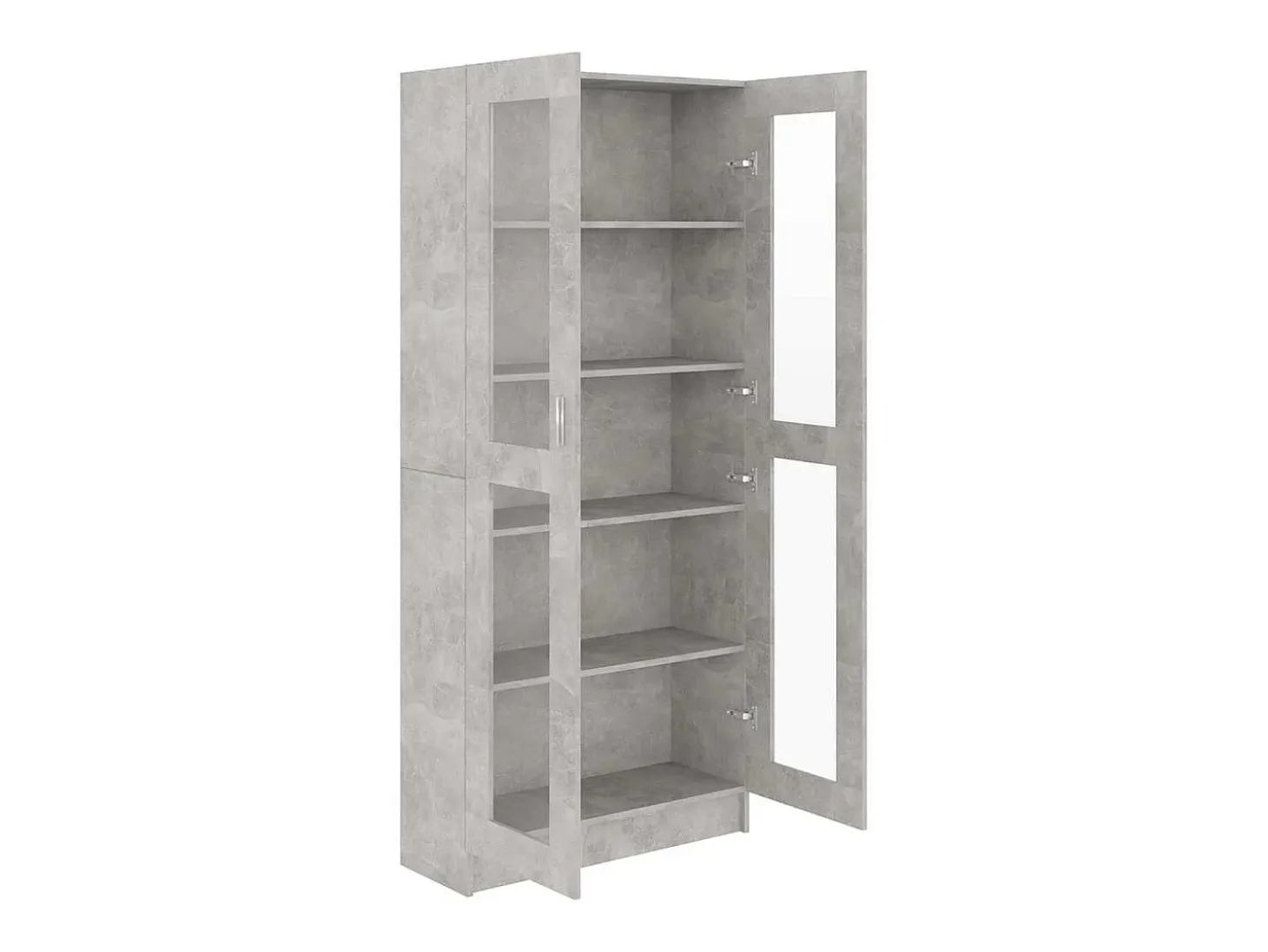 Vitrina gris hormigón 82,5x30,5x185,5 cm Madera de ingeniería