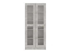 Vitrina gris hormigón 82,5x30,5x185,5 cm Madera de ingeniería
