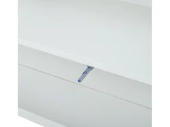 Vitrina LED blanca con 4 puertas y 1 cajón de almacenamiento - para salón y despacho