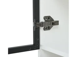 Vitrina LED blanca con 4 puertas y 1 cajón de almacenamiento - para salón y despacho