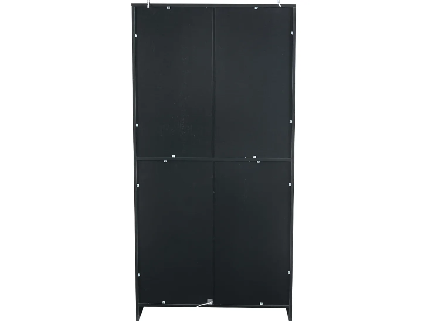 Vitrina LED de 16 colores, 80 x 40 x 160 cm, con dos puertas de cristal y estantes ajustables, color negro - para salones y oficinas