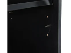 Vitrina LED de 16 colores, 80 x 40 x 160 cm, con dos puertas de cristal y estantes ajustables, color negro - para salones y oficinas