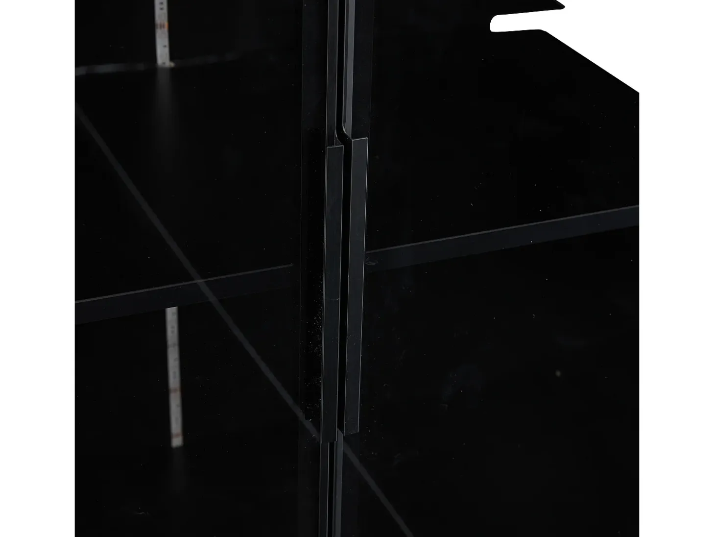 Vitrina LED de 16 colores, 80 x 40 x 160 cm, con dos puertas de cristal y estantes ajustables, color negro - para salones y oficinas